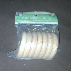 Lexington Collection Wood Pole Curtain Rod Rings Set Of 7 Up To 1 3/4"D Poles